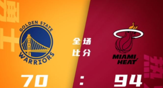 NBA加州赛-约维奇25+9穆迪13分热火94-70轻取勇士赢首胜（今日统编）